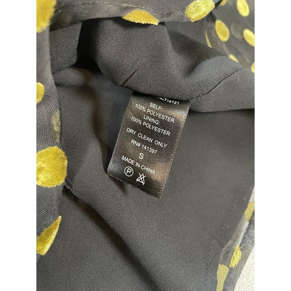 ASTR The Label Tonic Wrap Polka Dot Top Black Gold Size Small - Picture 5 of 10